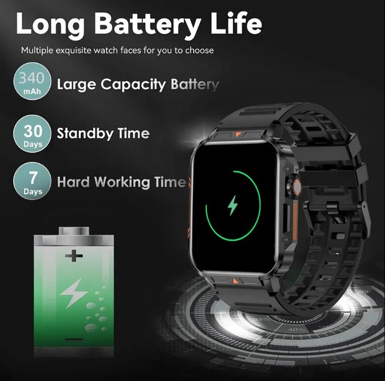 L81 Rugged Outdoor Smartwatch (Waterproof Fitness Tracker + Bluetooth Calling)-4