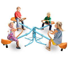 4-Seat Spinning Teeter Totter Seesaw (360° Rotating Outdoor Playground Toy)-2