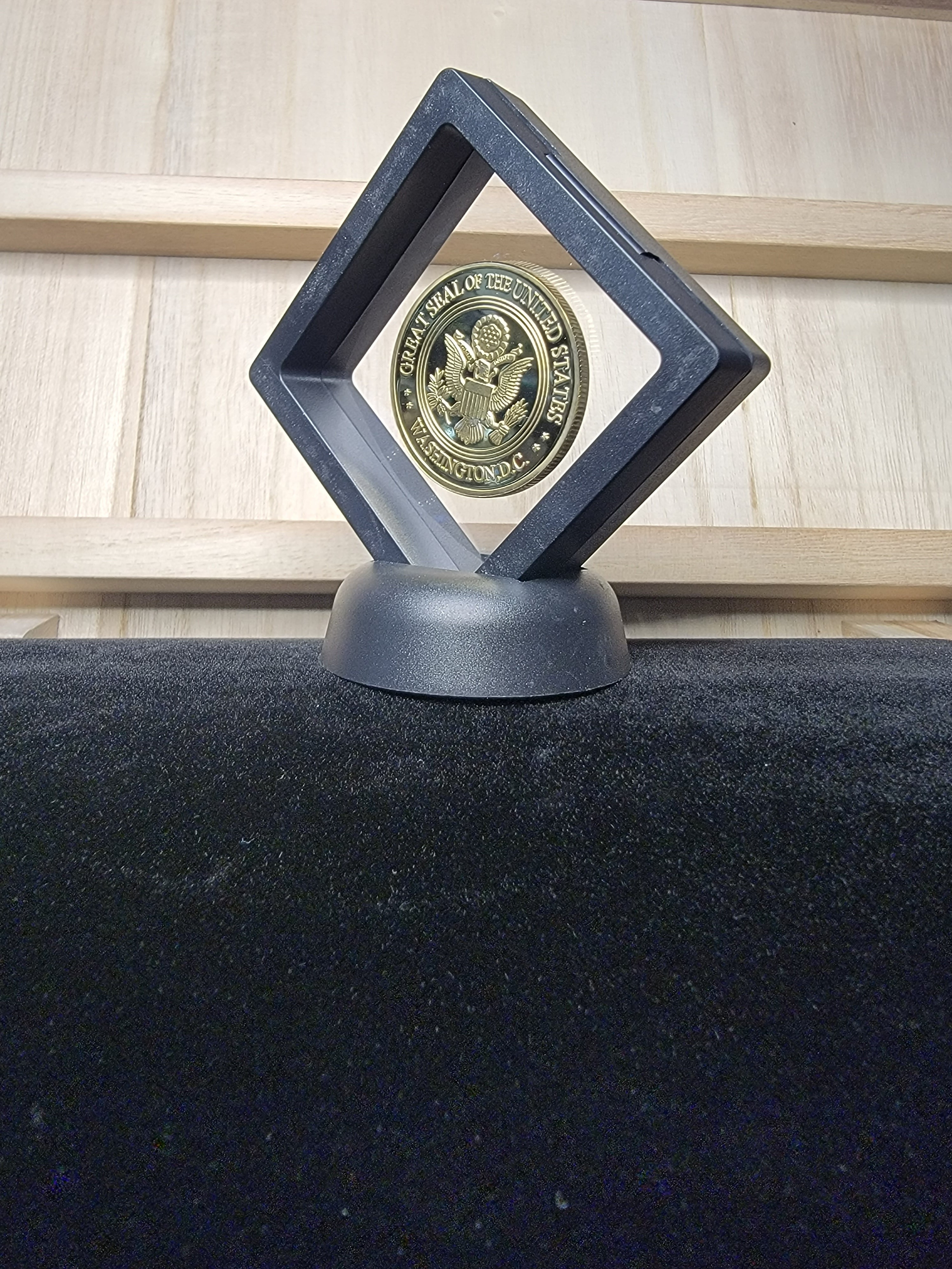 All Branches of the USA Military Challenge Coin Floating Display Case