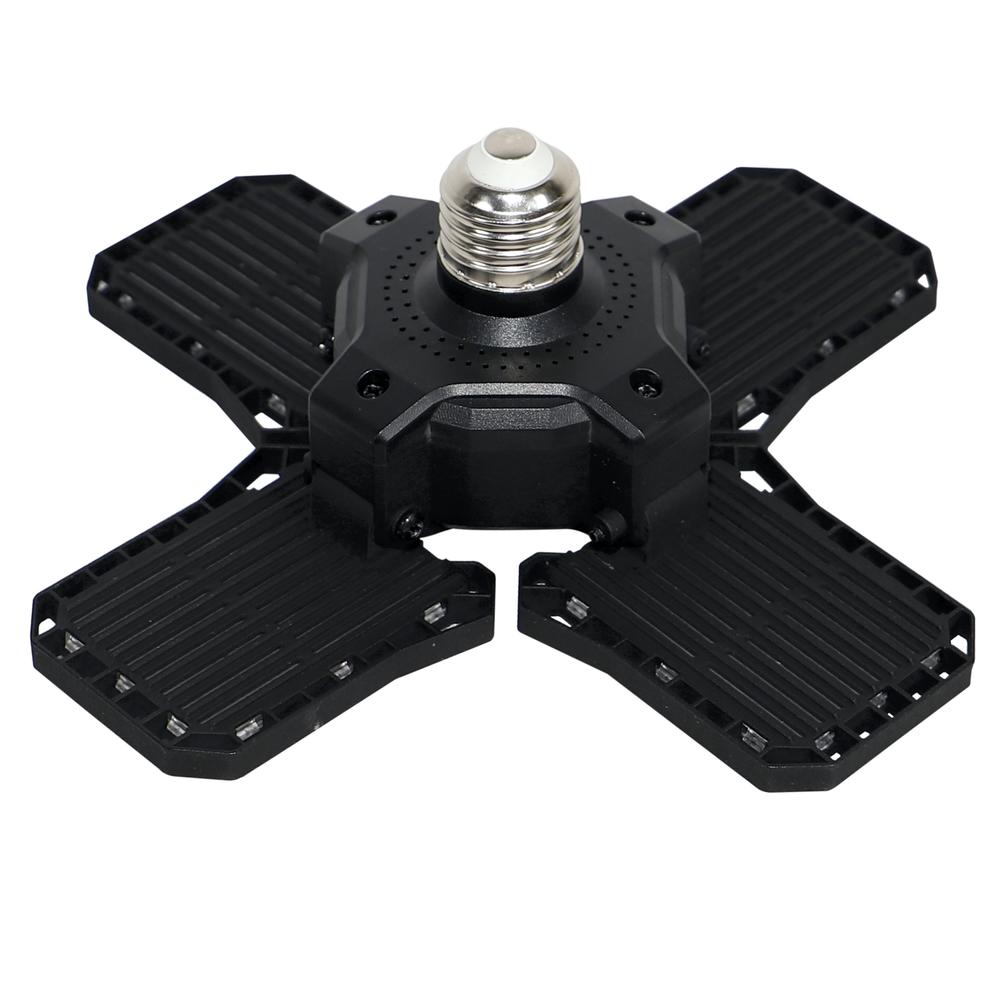 GT-Lite 200W equivalent 4-panel LED garage light bulb front view