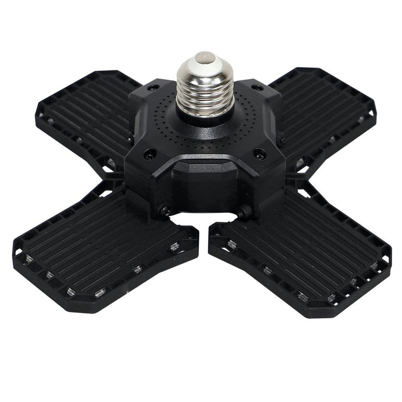 GT-Lite 200W equivalent 4-panel LED garage light bulb front view