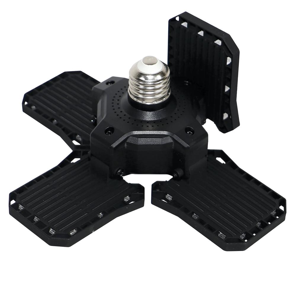 GT-Lite adjustable panel LED light bulb installed in garage ceiling