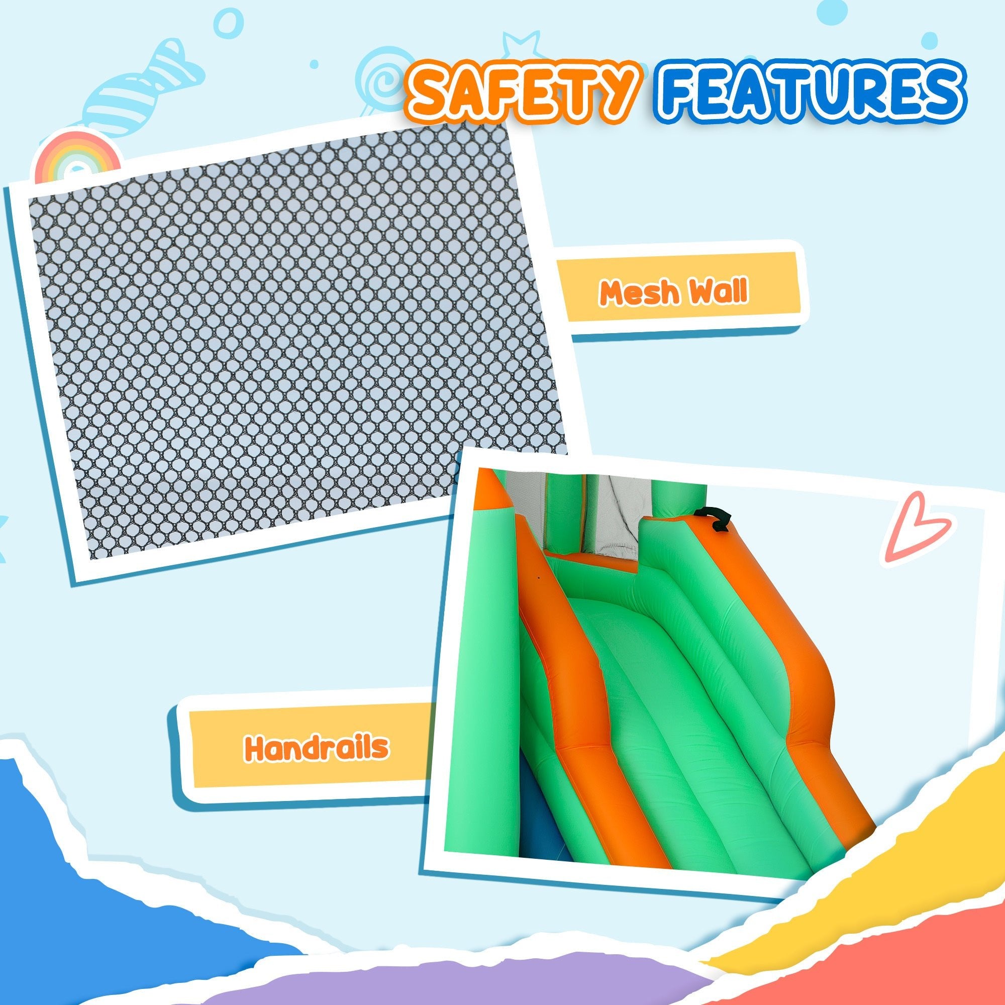 8-in-1 Inflatable Bounce House Water Slide (Backyard Wet & Dry Play Park)