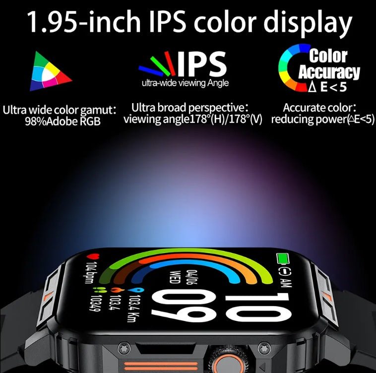 L81 Rugged Outdoor Smartwatch (Waterproof Fitness Tracker + Bluetooth Calling)-5