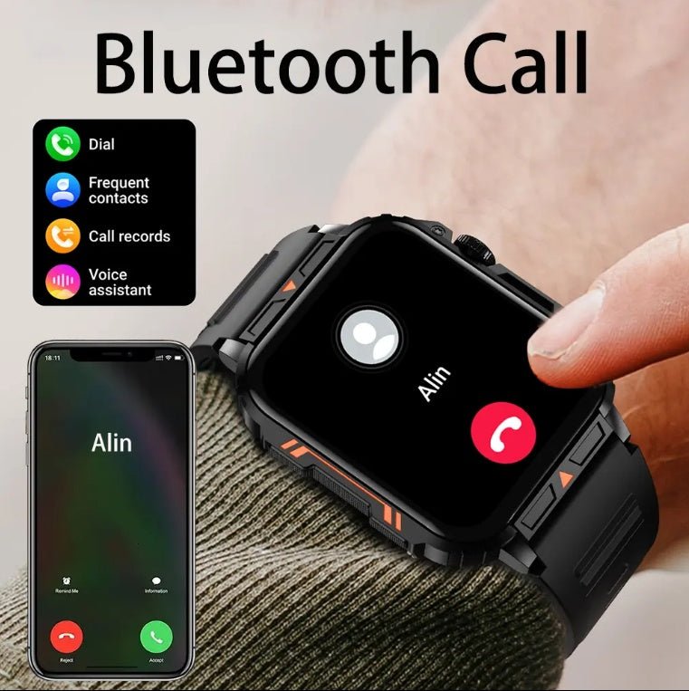 L81 Rugged Outdoor Smartwatch (Waterproof Fitness Tracker + Bluetooth Calling)-3