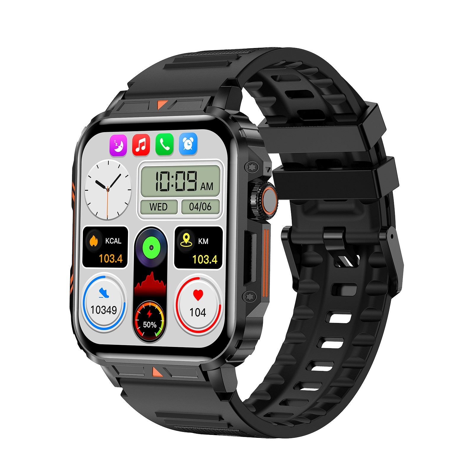 L81 Rugged Outdoor Smartwatch (Waterproof Fitness Tracker + Bluetooth Calling)