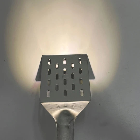 GRILLIGHT 2-piece stainless steel grill tool set with integrated LED lights for night grilling