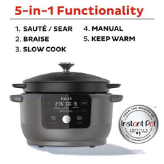 Instant Pot Precision 6-Quart Dutch Oven | 5-in-1 Enameled Cast Iron Multi-Cooker for Braising, Searing, Slow Cooking & Table-Ready Serving-6