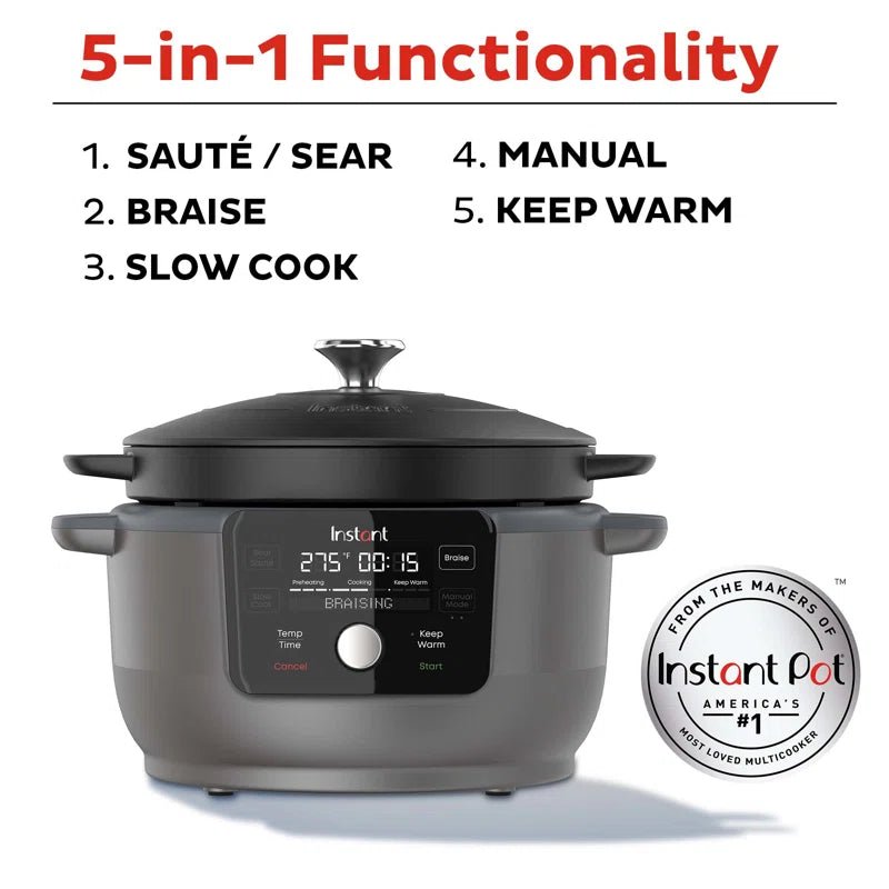Instant Pot Precision 6-Quart Dutch Oven | 5-in-1 Enameled Cast Iron Multi-Cooker for Braising, Searing, Slow Cooking & Table-Ready Serving-6