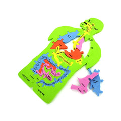 11 piece foam anatomy puzzle for kids labeled human body parts learning toy