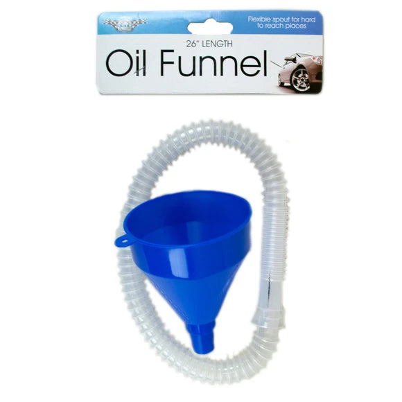 flexible oil funnel with detachable spout automotive fluid transfer tool