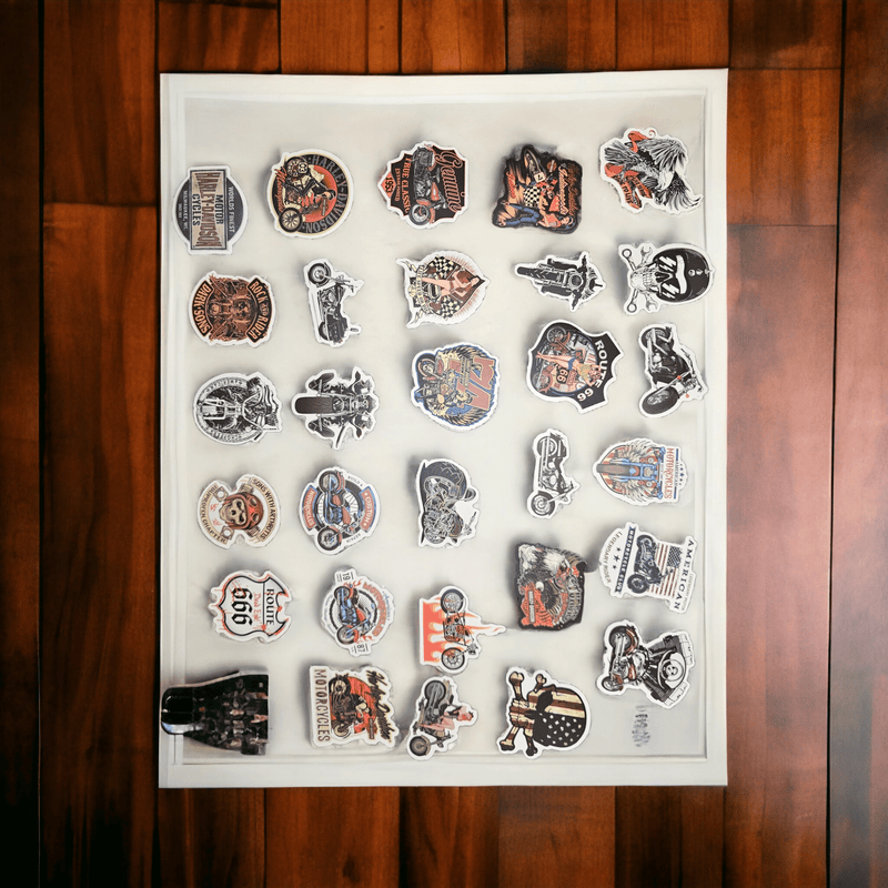 Harley Davidson Themed 36 Hole Bubble Machine with Fireworks Sounds & LED Lighting 36 Hole Bubble Machine w 50 Harley Stickers