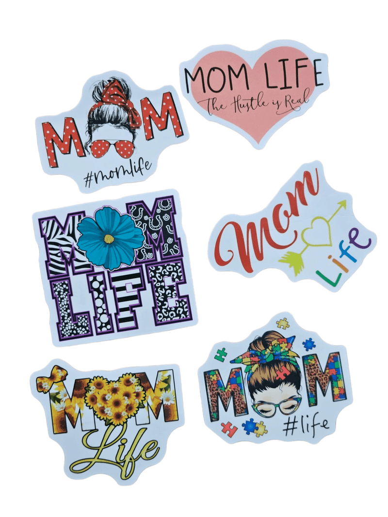 Mom Life 50-Pack Decorative Stickers - Personalization & Scrapbooking Essentials for Mothers