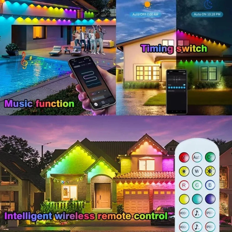 Outdoor Lights 300ft IP67 Eaves with App & Music Sync-5