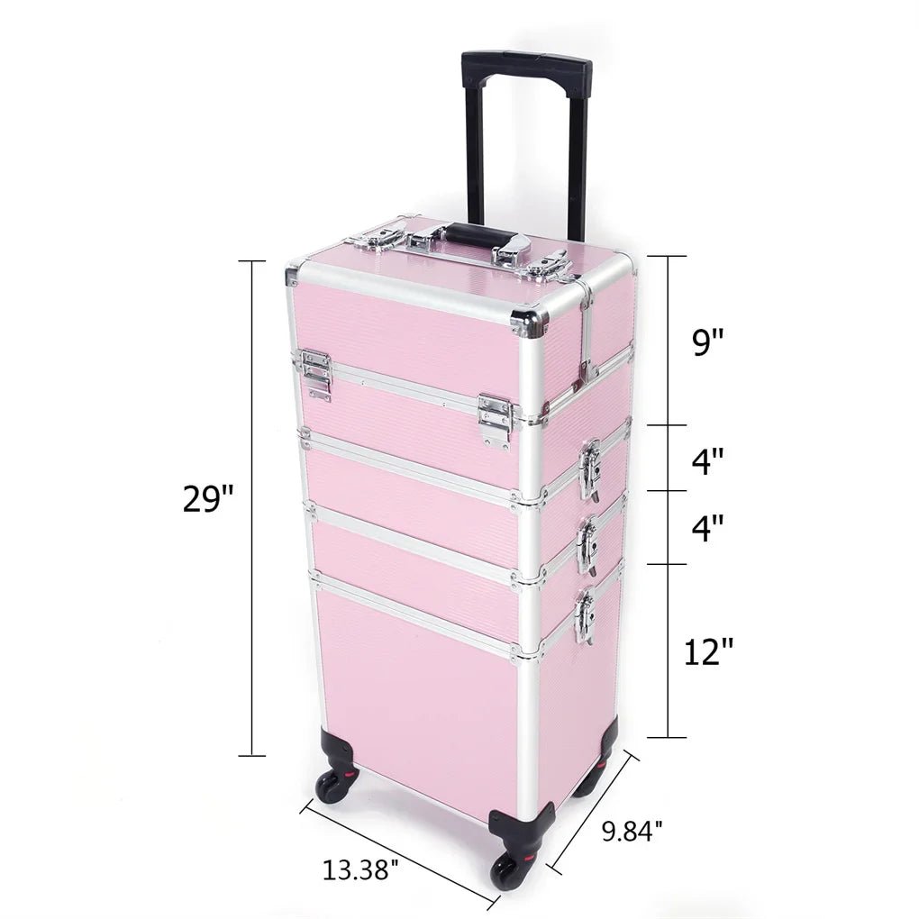 Makeup Trolley Case 4 In 1 With Wheels Lock-5