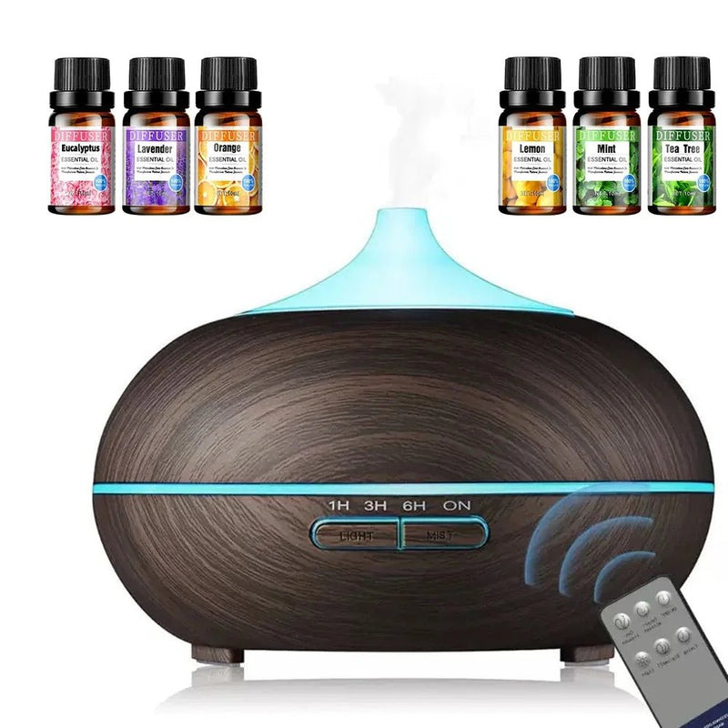 Ultrasonic Aromatherapy Diffuser with 6 Essential Oils-5