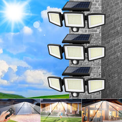 3 Pack Outdoor Solar Lights, Motion Sensor Security Lights for Porch, Garage, Yard Entrance, Patio-1