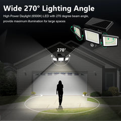 3 Pack Outdoor Solar Lights, Motion Sensor Security Lights for Porch, Garage, Yard Entrance, Patio-6