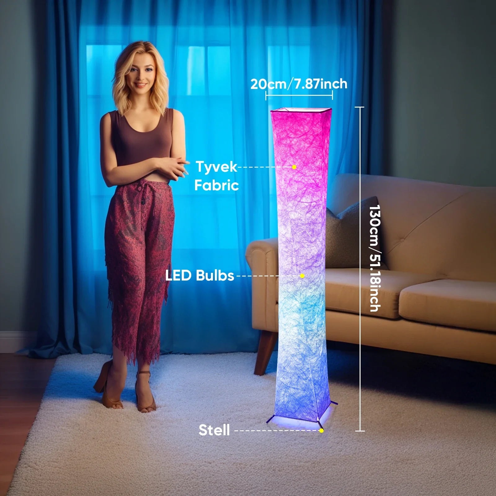 Simple Design Soft Light Floor Lamp,-5