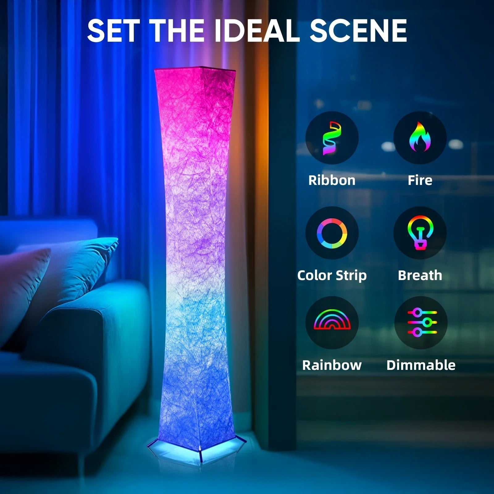 Simple Design Soft Light Floor Lamp,-3