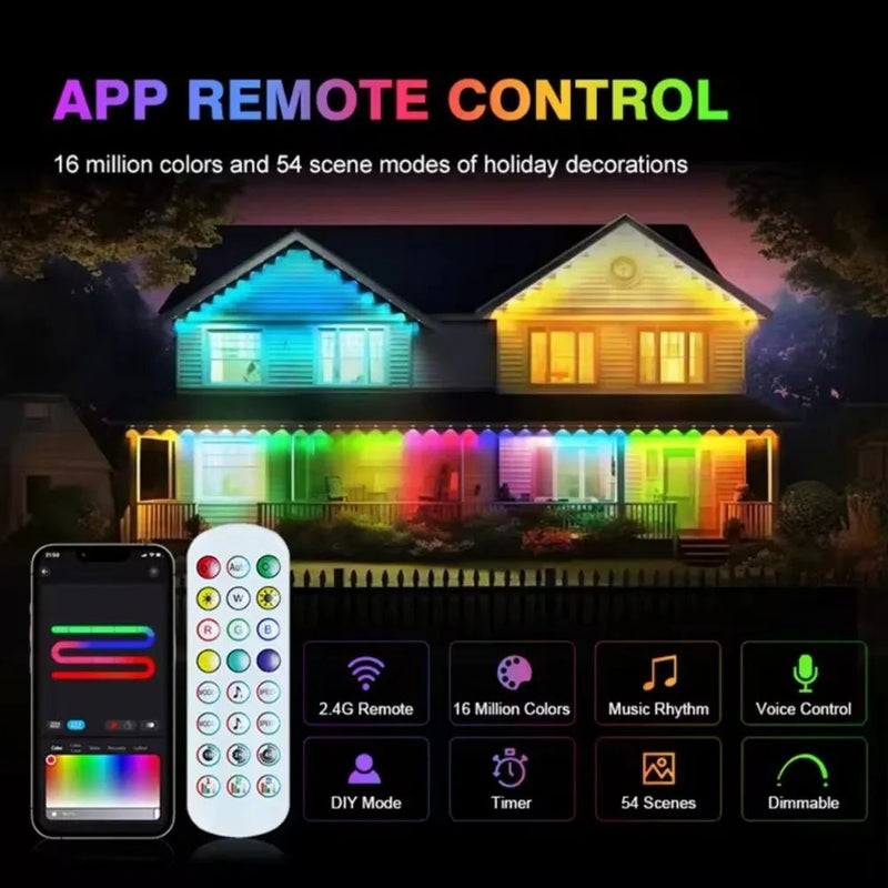Outdoor Lights 300ft IP67 Eaves with App & Music Sync-2