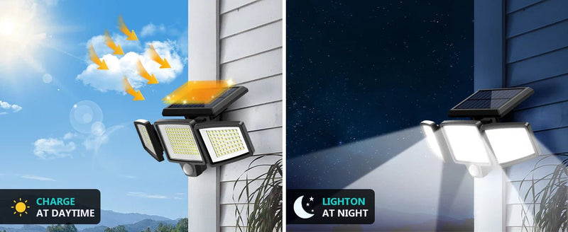 3 Pack Outdoor Solar Lights, Motion Sensor Security Lights for Porch, Garage, Yard Entrance, Patio-10