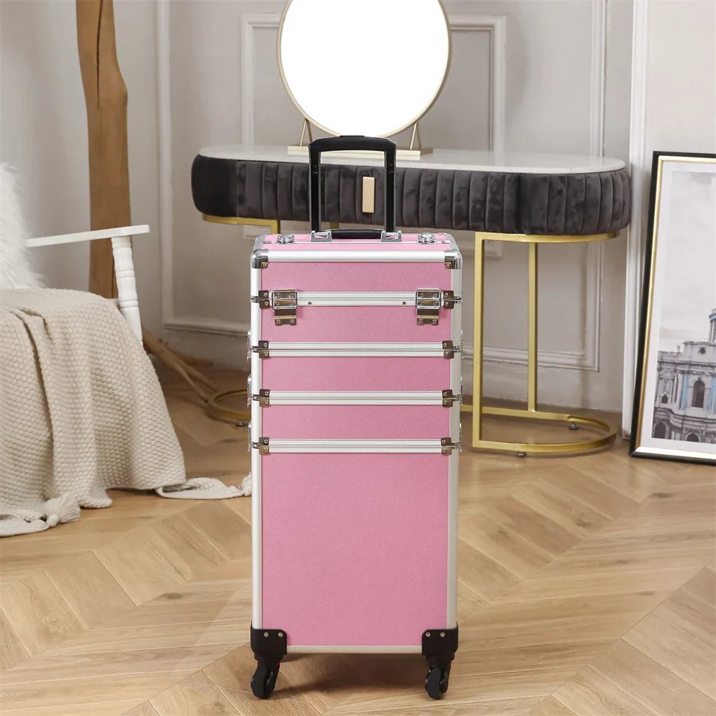 Makeup Trolley Case 4 In 1 With Wheels Lock