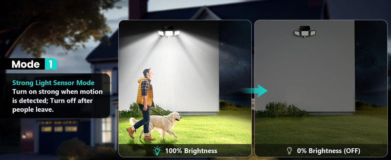 3 Pack Outdoor Solar Lights, Motion Sensor Security Lights for Porch, Garage, Yard Entrance, Patio-13