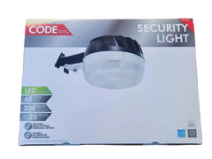 2-pack CODE LED outdoor pole barn security lights delivering 2650 lumens of bright yard and barn lighting