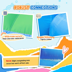 8-in-1 Inflatable Bounce House Water Slide (Backyard Wet & Dry Play Park)-5