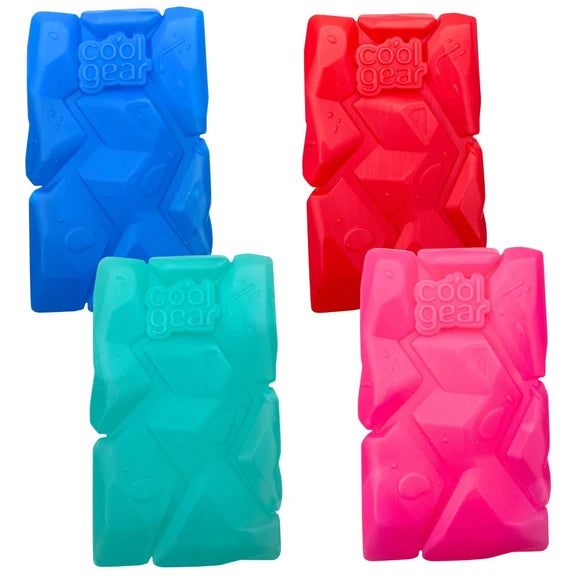 Reusable freezer gel ice blocks in assorted colors for coolers and lunch bags