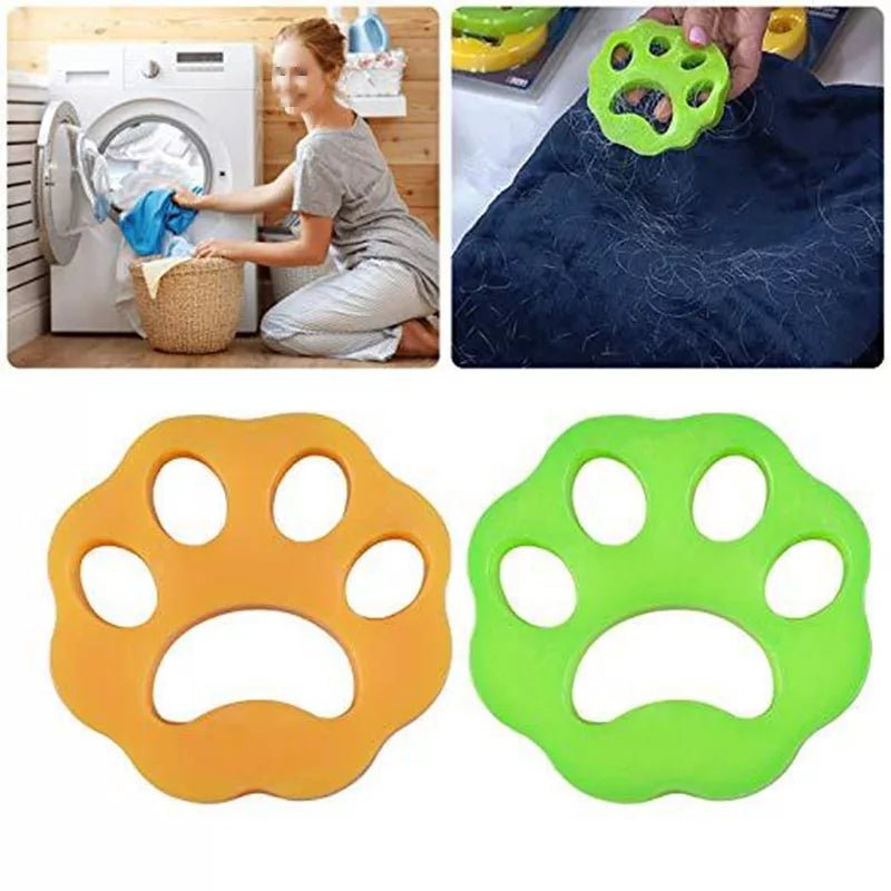 Reusable pet hair remover for laundry that helps lift dog hair and cat hair from clothes and bedding