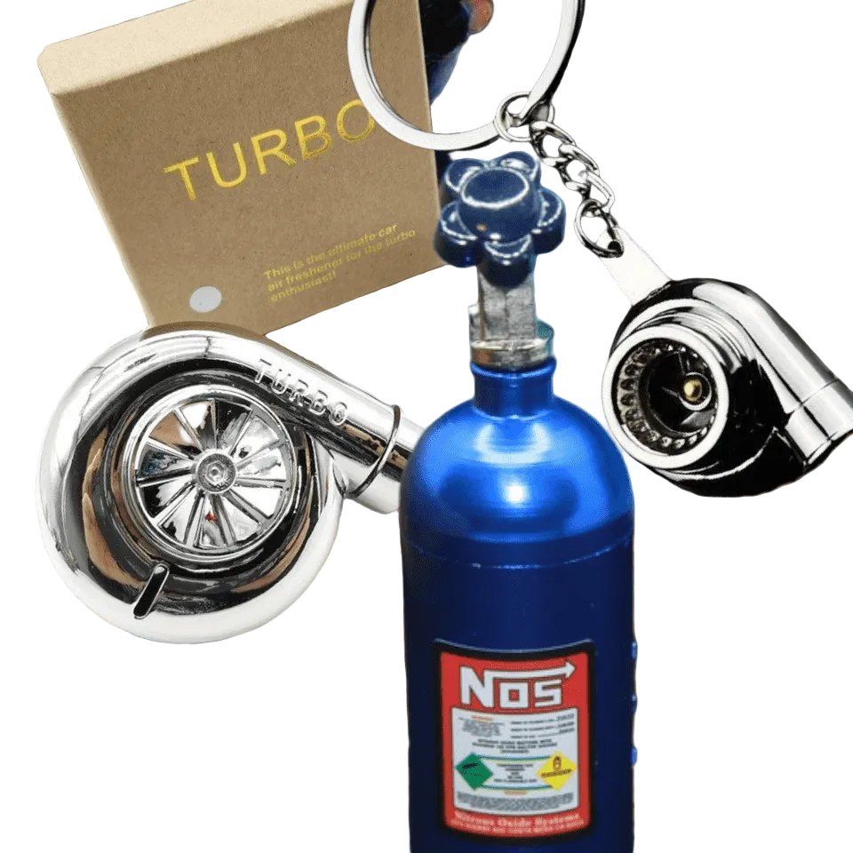 racing spirit essentials pack turbo air fresheners and spinning turbo keychain